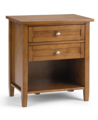 Simpli Home - Warm Shaker Bedside Table Light Brown