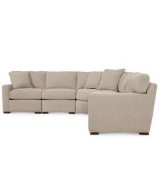 Macy's - Radley Fabric 5-Piece Sectional Sofa Heavenly Chrome Beige