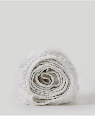 Pact - Organic Cotton Cool-Air Percale Fitted Sheet - Full White