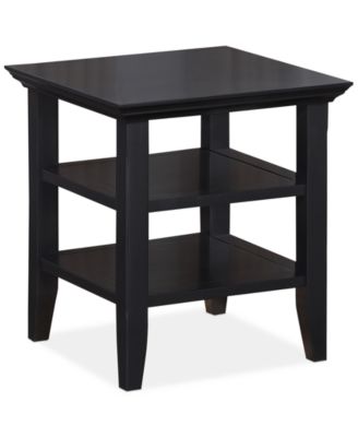 Simpli Home - Avery Square End Table Black