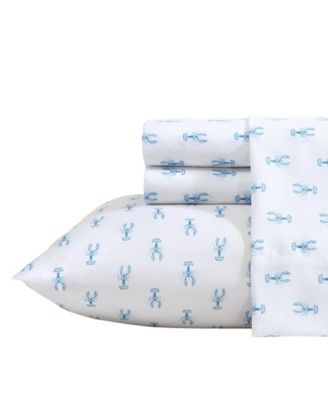Nautica - Printed Cooling Microfiber 3-Pc. Sheet Set, Twin Pastel Blue