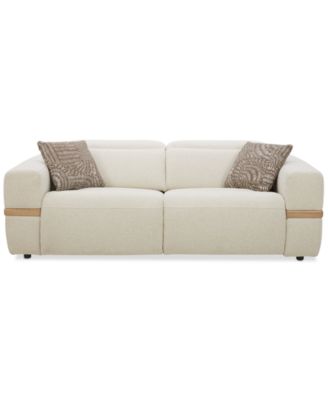 Macy's - Nierling Fabric Power Motion Sofa with Power Headrest Linen