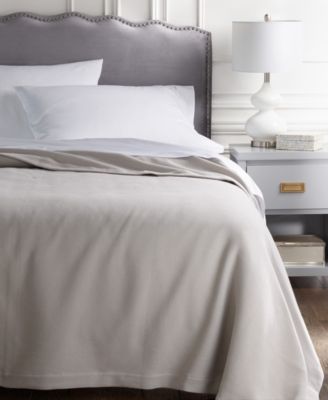 SFERRA - Allegra Classic Twill Cotton Blanket, Twin Flint