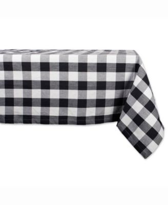 Design Imports - Buffalo Check Tablecloth Black