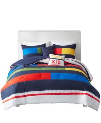Intelligent Design - Intelligent Design Morris Stripe 4-Pc. Comforter Set, Twin Multi