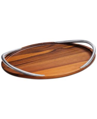Nambé - Nambe Braid 19" Handled Serving Tray Silver