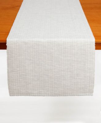 Tableau - Dash-Sterling Table Runner, 72" x 14" Light Gray