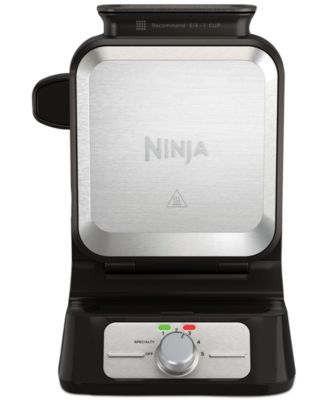 Ninja - BW1001 Belgian Waffle Maker PRO NeverStick  Black/stainless Steel