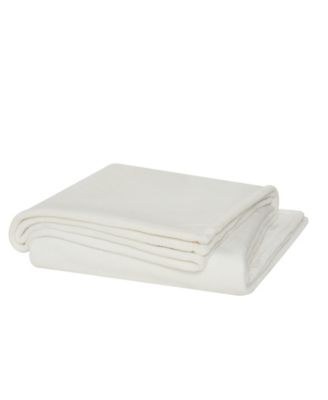 Cannon - Solid Plush Blanket, Full/Queen Ivory