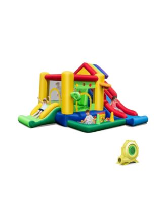 GOUUN - Inflatable Bounce Castle with Double Slides and 735W Blower Yellow