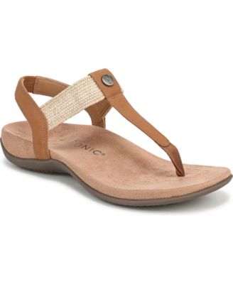 Vionic - Womens Brea Slingback Sandals Camel brown leather
