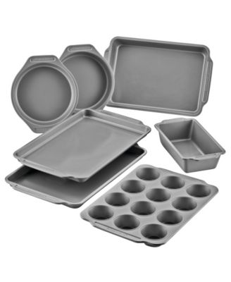 Farberware - Nonstick 7-Pc. Bakeware Set Gray