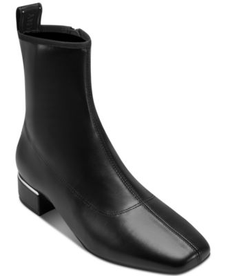 DKNY - Women's Vaider Square Toe Booties Black Nappa