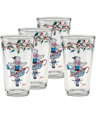 Fiesta Holly Berry Sugar Plum Fairy Tapered Cooler Glasses, Set of 4 image