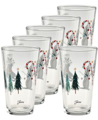 Fiesta Holly Berry Jolly Christmas Tapered Cooler Glasses, Set of 6 image