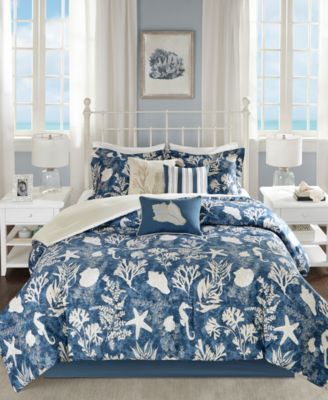 Madison Park - Cape Cod 7-Pc. Comforter Set, Queen Blue