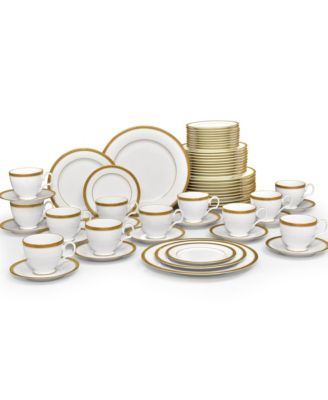 Charlotta Gold 60 Piece Dinnerware Set, Service for 12 image