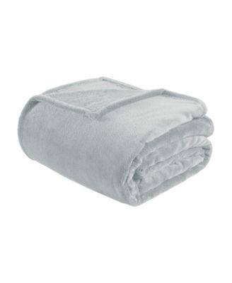 Intelligent Design - Microlight Oversized Plush Blanket, Twin/Twin XL Grey