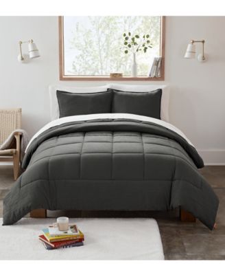 UGG® - Devon Reversible 3-Pc. Comforter Set, King Charcoal
