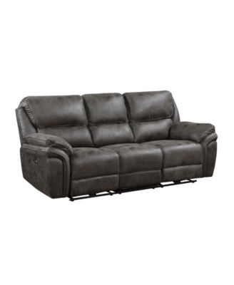 Homelegance - White Label Fleming 90" Power Double Reclining Sofa Gray