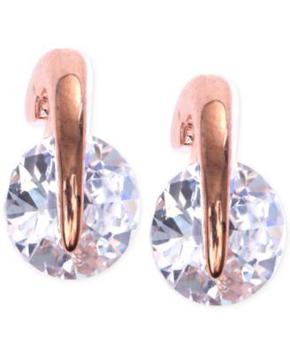Givenchy - Earrings, Crystal Accent Rose Gold