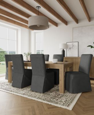Furniture - 7pc Dining Set (Davie Rectangular Table & 6 Estby Chairs) Slate