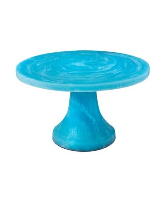Godinger - Lucente Resin Cake Stand Blue