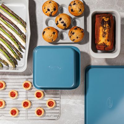 Gotham Steel - 6-Piece Nonstick Stackable Nesting Bakeware Set Dark teal