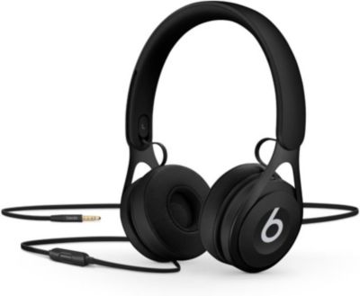 Beats - EP Wired On-Ear Headphones - Battery Free for Unlimited Listening, Built in Mic and Controls - Black Black