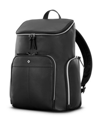 Samsonite - Mobile Solution 2 Leather Deluxe Backpack Black
