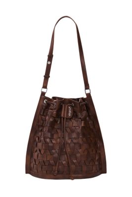 Desigual - Women's Medium braided drawstring backpack Brown