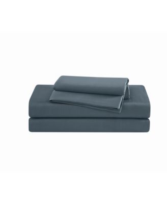 Frye - 300-Thread Count Rayon from Bamboo 4-Pc. Sheet Set, Queen Dark Blue
