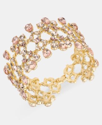Givenchy - Crystal Cluster Statement Bracelet Pink