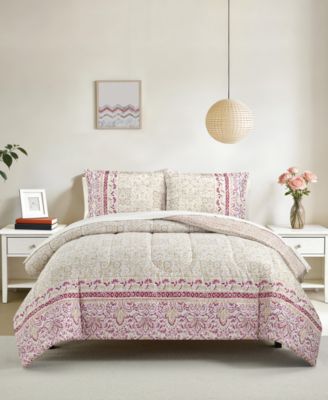 Macy's - Adalia Reversible 3-Pc. Comforter Sets Pink
