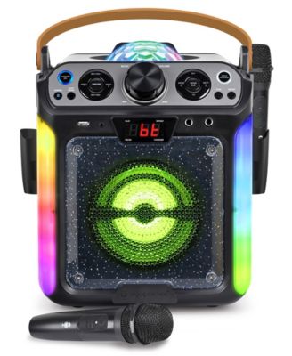 Singing Machine - Groove Disco Bluetooth Karaoke System with Wireless Microphones Black