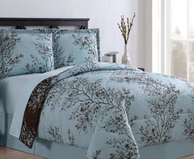 VCNY Home - Leaf 8-Pc. Comforter Set, King Blue