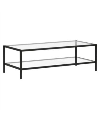 Hudson & Canal - Hera 54" Coffee Table with Shelf Blackened Bronze