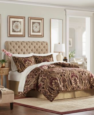 Croscill - Julius 4-Pc Comforter Set, Queen Burgundy