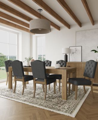Furniture - 7pc Dining Set (Davie Rectangular Table & 6 Jesilyn Chairs) Slate