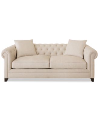 Macy's - Kallison Fabric Sofa Sand