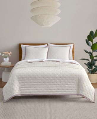 UGG® - Devon UGG Braid 3-Pc. Quilt Set, Full/Queen Snow/Pink