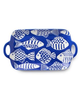 Certified International - Fish Tale Rectangular Tray Multi