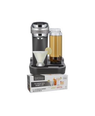Bartesian - Duet Machine + 4-Pack Cocktail Starter Bundle Brushed silver with black accents