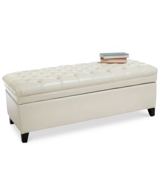 Noble House - Tylen Storage Ottoman Ivory