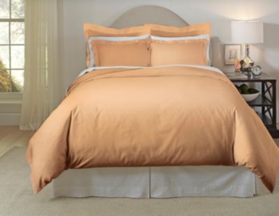Pointehaven - Solid 620 Thread-Count Cotton 3-Pc. Pc. Duvet Cover Set, Full/Queen Iced Coffee