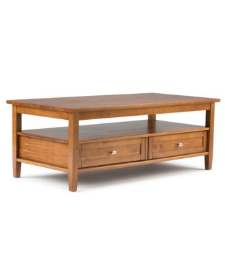 Simpli Home - Warm Shaker Coffee Table Light Brown