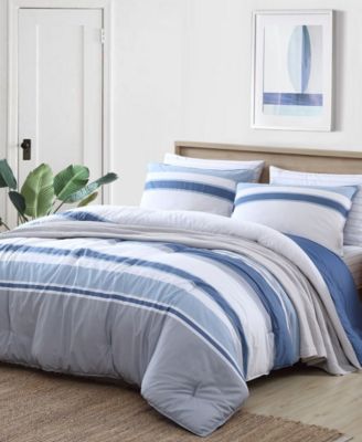 Nautica - Trimmer Reversible 2-Pc. Comforter Set, Twin Open Dark