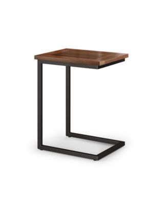 Simpli Home - Skyler Wide C Side Table Dark Cognac Brown