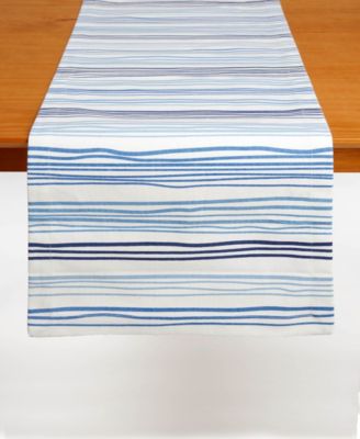 Tableau - Stripe Table Runner, 72" x 14" Blue