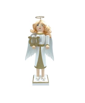 Santa's Workshop - 14" Angel Nutcracker White